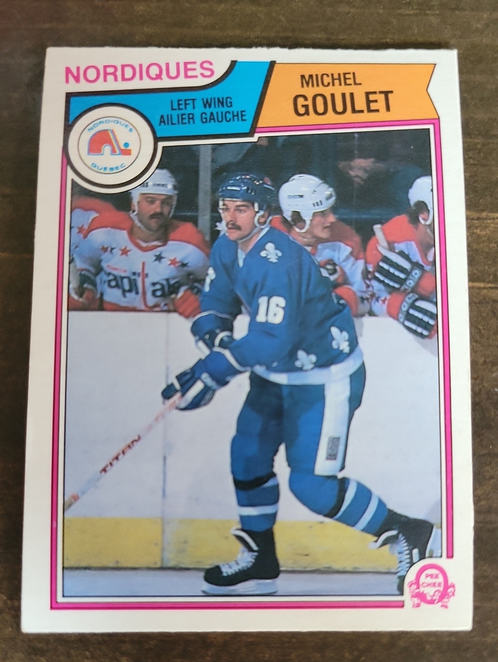 1983/84 OPC Michel Goulet Hockey Trading Card - Blue Jersey